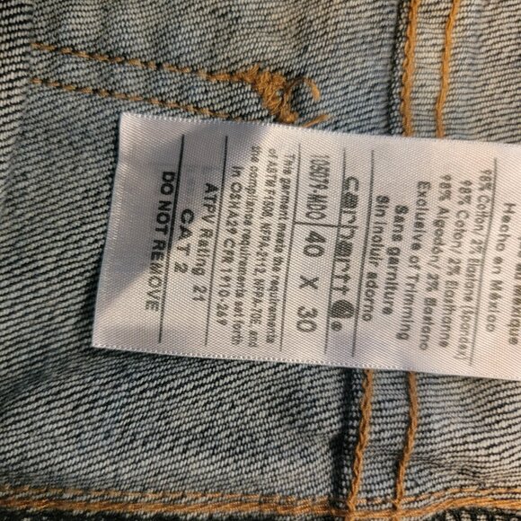 Men's Carhartt CAT2 2112 Relaxed Fit Flame Resistant Denim Blue Jeans - Picture 8 of 8